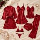 7 Pcs Red Pink Nighsuit