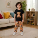 Kids Cute Bear Print Nightsuit