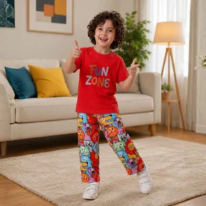 Kids Red Fun Zone Nightwear