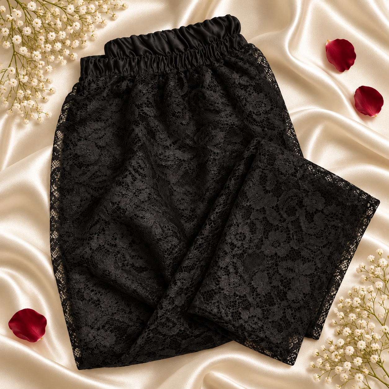 black net nightsuit trouser